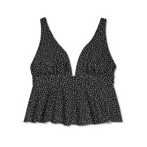 Kona Sol Tankini Swim Top Polka Dot Size Large